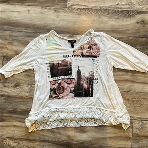 Urban Safari Graphic Top - White